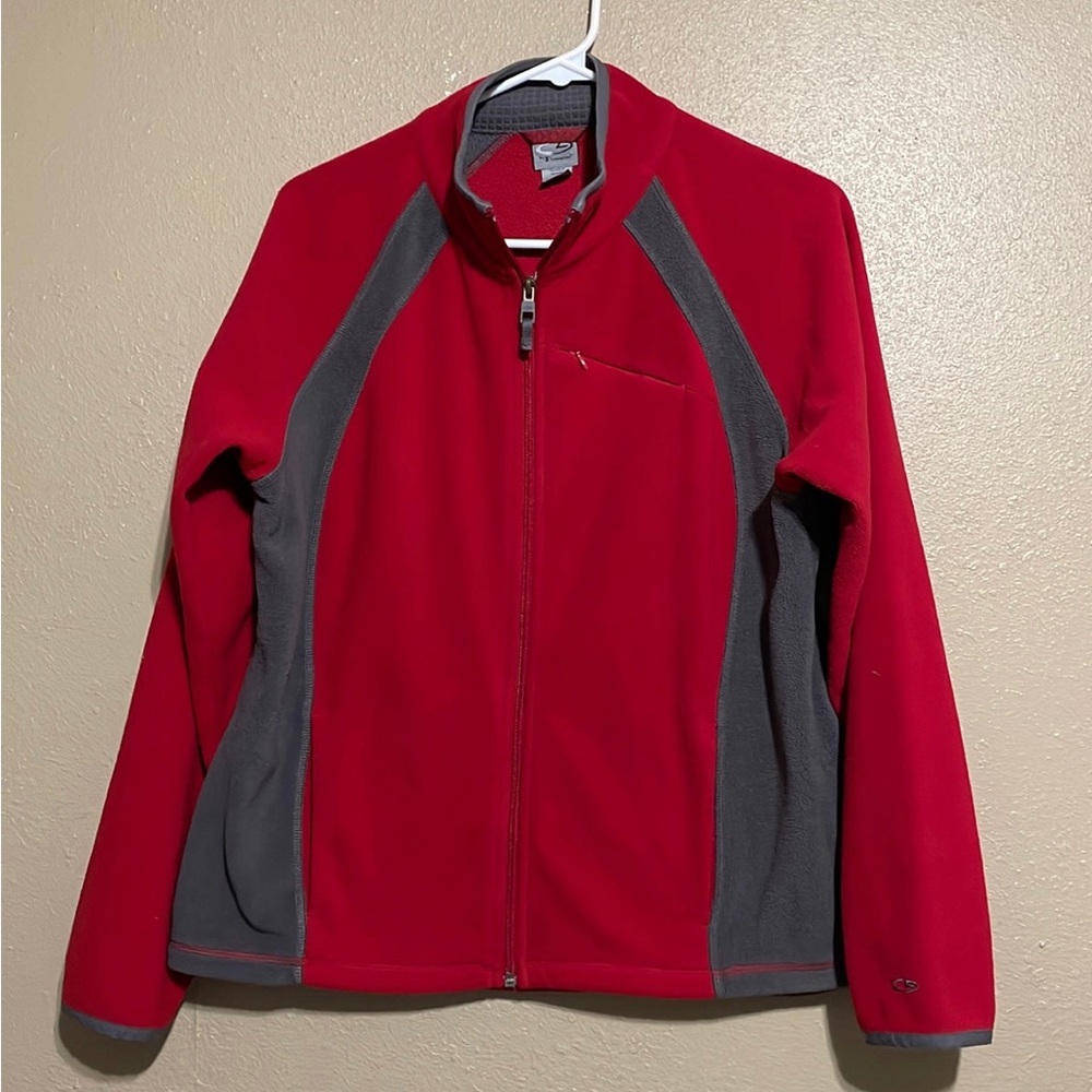C9 by Champion Red and Gray Fleece Utility Jacket
